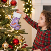 Purple Palaka Hawaiian And Japanese Christmas Stocking Sakura Lei With Koi Fish - Polynesian Pride