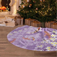 Purple Palaka Hawaiian And Japanese Tree Skirt Sakura Lei With Koi Fish - Polynesian Pride