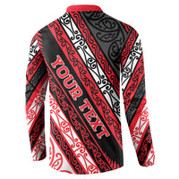 Personalised Aotearoa Te Arawa Button Sweatshirt New Zealand Maori Tribal Fern Pattern