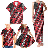 Personalised Aotearoa Te Arawa Family Matching Tank Maxi Dress and Hawaiian Shirt New Zealand Maori Tribal Fern Pattern