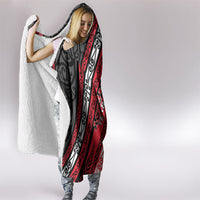 Aotearoa Te Arawa Hooded Blanket New Zealand Maori Tribal Fern Pattern