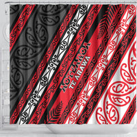 Aotearoa Te Arawa Shower Curtain New Zealand Maori Tribal Fern Pattern