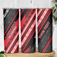Personalised Aotearoa Te Arawa Skinny Tumbler New Zealand Maori Tribal Fern Pattern