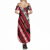 Personalised Aotearoa Te Arawa Summer Maxi Dress New Zealand Maori Tribal Fern Pattern DT05 - Polynesian Pride