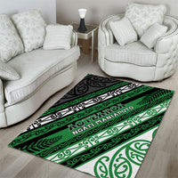 Aotearoa Ngati Maniapoto Area Rug New Zealand Maori Tribal Fern Pattern