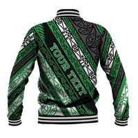 Personalised Aotearoa Ngati Maniapoto Baseball Jacket New Zealand Maori Tribal Fern Pattern