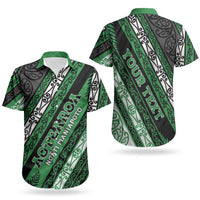 Personalised Aotearoa Ngati Maniapoto Couples Matching Puletasi and Hawaiian Shirt New Zealand Maori Tribal Fern Pattern