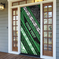 Personalised Aotearoa Ngati Maniapoto Door Cover New Zealand Maori Tribal Fern Pattern