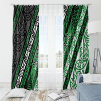 Aotearoa Ngati Maniapoto Window Curtain New Zealand Maori Tribal Fern Pattern