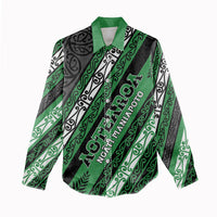 Personalised Aotearoa Ngati Maniapoto Women Casual Shirt New Zealand Maori Tribal Fern Pattern