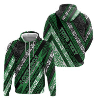 Personalised Aotearoa Ngati Maniapoto Zip Hoodie New Zealand Maori Tribal Fern Pattern
