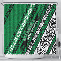 Aotearoa Ngati Raukawa Shower Curtain New Zealand Maori Tribal Fern Pattern