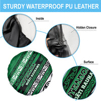 Aotearoa Ngati Raukawa Spare Tire Cover New Zealand Maori Tribal Fern Pattern