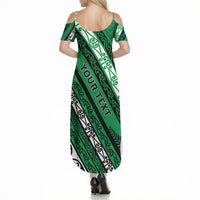 Personalised Aotearoa Ngati Raukawa Summer Maxi Dress New Zealand Maori Tribal Fern Pattern DT05 - Polynesian Pride