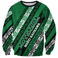 Personalised Aotearoa Ngati Raukawa Sweatshirt New Zealand Maori Tribal Fern Pattern