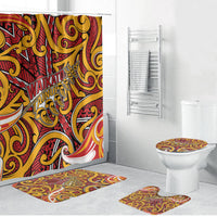 Aotearoa Waikato Tainui Bathroom Set Maori Tribal Pattern Koru Motif