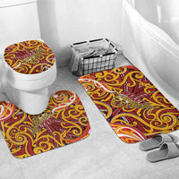 Aotearoa Waikato Tainui Bathroom Set Maori Tribal Pattern Koru Motif