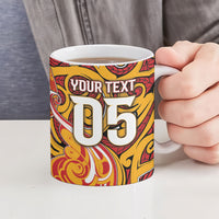 Custom Aotearoa Waikato Tainui Ceramic Mug Maori Tribal Pattern Koru Motif
