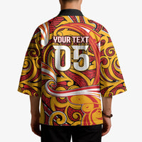 Custom Aotearoa Waikato Tainui Kimono Maori Tribal Pattern Koru Motif