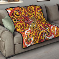 Aotearoa Waikato Tainui Quilt Maori Tribal Pattern Koru Motif
