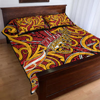 Aotearoa Waikato Tainui Quilt Bed Set Maori Tribal Pattern Koru Motif