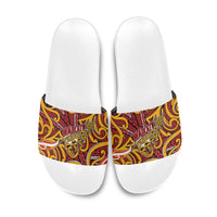 Aotearoa Waikato Tainui Slide Sandals Maori Tribal Pattern Koru Motif