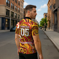 Custom Aotearoa Waikato Tainui Zipper Polo Shirt Maori Tribal Pattern Koru Motif DT05 - Polynesian Pride