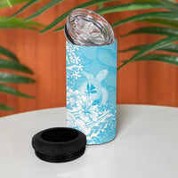 Hawaii Kanaka Maoli 4 in 1 Can Cooler Tumbler Polynesian Turtle Tattoo