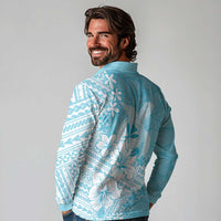 Hawaii Kanaka Maoli Long Sleeve Polo Shirt Polynesian Turtle Tattoo