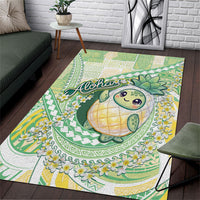 Hawaii Pineapple Area Rug Cute Cosplay Turtle Plumeria Spiral