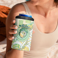 Hawaii Pineapple 4 in 1 Can Cooler Tumbler Cute Cosplay Turtle Plumeria Spiral