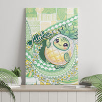 Hawaii Pineapple Canvas Wall Art Cute Cosplay Turtle Plumeria Spiral