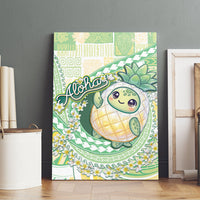 Hawaii Pineapple Canvas Wall Art Cute Cosplay Turtle Plumeria Spiral