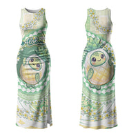 Hawaii Pineapple Couples Matching Tank Maxi Dress and Hawaiian Shirt Cute Cosplay Turtle Plumeria Spiral