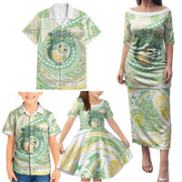Hawaii Pineapple Family Matching Puletasi and Hawaiian Shirt Cute Cosplay Turtle Plumeria Spiral