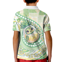 Hawaii Pineapple Kid Polo Shirt Cute Cosplay Turtle Plumeria Spiral
