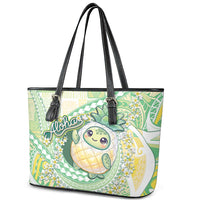 Hawaii Pineapple Leather Tote Bag Cute Cosplay Turtle Plumeria Spiral