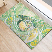 Hawaii Pineapple Rubber Doormat Cute Cosplay Turtle Plumeria Spiral