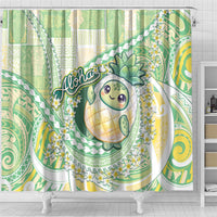 Hawaii Pineapple Shower Curtain Cute Cosplay Turtle Plumeria Spiral