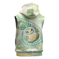 Hawaii Pineapple Sleeveless Zip Hoodie Cute Cosplay Turtle Plumeria Spiral