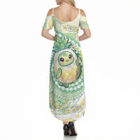 Hawaii Pineapple Summer Maxi Dress Cute Cosplay Turtle Plumeria Spiral