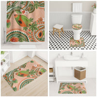 Hawaii Papaya Bathroom Set Cute Cosplay Humuhumu Fish Plumeria Waves