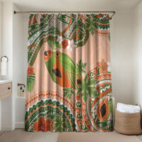 Hawaii Papaya Bathroom Set Cute Cosplay Humuhumu Fish Plumeria Waves