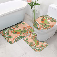 Hawaii Papaya Bathroom Set Cute Cosplay Humuhumu Fish Plumeria Waves