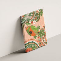 Hawaii Papaya Canvas Wall Art Cute Cosplay Humuhumu Fish Plumeria Waves