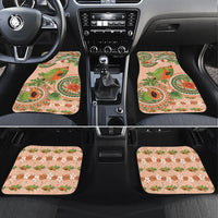 Hawaii Papaya Car Mats Cute Cosplay Humuhumu Fish Plumeria Waves