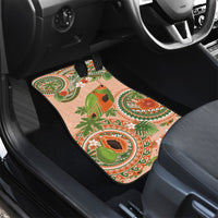 Hawaii Papaya Car Mats Cute Cosplay Humuhumu Fish Plumeria Waves