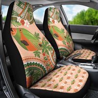 Hawaii Papaya Car Seat Cover Cute Cosplay Humuhumu Fish Plumeria Waves