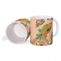 Hawaii Papaya Ceramic Mug Cute Cosplay Humuhumu Fish Plumeria Waves
