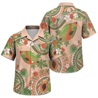 Hawaii Papaya Family Matching Tank Maxi Dress and Hawaiian Shirt Cute Cosplay Humuhumu Fish Plumeria Waves